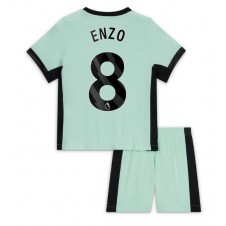 Chelsea Enzo Fernandez #8 Tredjedraktsett Barn 2023-24 Kortermet (+ korte bukser)